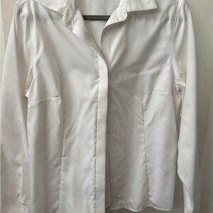 Jones New York Classic White Button Down Shirt